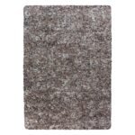 Hochflor Teppich,  Meliert Design, Farbe Beige, Teppich für Wohnzimmer, Rücken aus Jute, Größe: 120 cm x 170 cm