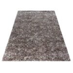 Hochflor Teppich, Meliert Design, Farbe Beige, Teppich für Wohnzimmer, Rücken aus Jute, Größe: 120 cm x 170 cm - Afbeelding 3