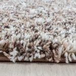 Hochflor Teppich, Meliert Design, Farbe Beige, Teppich für Wohnzimmer, Rücken aus Jute, Größe: 120 cm x 170 cm - Afbeelding 4