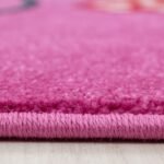 Kinder Teppich,  Eulen-Design, Farbe Violett, Teppich für Kinderzimmer, Rücken aus Jute, Größe: 120 cm x 170 cm - Afbeelding 4