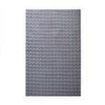 Hochflor Teppich,  Unicolor - Einfarbig, Farbe Grau, Teppich für Wohnzimmer, Rücken aus Baumwolle, Größe: 120 cm x 170 cm
