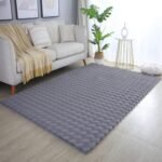 Hochflor Teppich,  Unicolor - Einfarbig, Farbe Grau, Teppich für Wohnzimmer, Rücken aus Baumwolle, Größe: 120 cm x 170 cm - Afbeelding 3