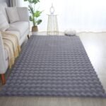 Hochflor Teppich,  Unicolor - Einfarbig, Farbe Grau, Teppich für Wohnzimmer, Rücken aus Baumwolle, Größe: 120 cm x 170 cm - Afbeelding 4