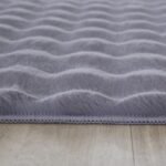 Hochflor Teppich,  Unicolor - Einfarbig, Farbe Grau, Teppich für Wohnzimmer, Rücken aus Baumwolle, Größe: 120 cm x 170 cm - Afbeelding 5