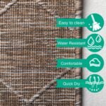 Outdoor Teppich, Rauten Design, Farbe Beige, Teppich für Terasse-Balkon-Küche, Rücken aus Polypropylen, Größe: 120 cm x 170 cm - Afbeelding 5