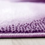 Kurzflor Teppich,  Abstrakt Wellen Design, Farbe Violett, Teppich für Wohnzimmer, Rücken aus Jute, Größe: 120 cm x 170 cm - Afbeelding 4