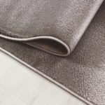Kurzflor Teppich,  Abstrakt Wellen Design, Farbe Braun, Teppich für Wohnzimmer, Rücken aus Jute, Größe: 120 cm x 170 cm - Afbeelding 5