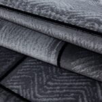 Kurzflor Teppich,  Steindesign, Farbe Schwarz, Teppich für Wohnzimmer, Rücken aus Jute, Größe: 120 cm x 170 cm - Afbeelding 6