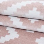 Kurzflor Teppich,  Geometrisch Design, Farbe Pink, Teppich für Wohnzimmer, Rücken aus Jute, Größe: 120 cm x 170 cm - Afbeelding 6