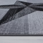 Kurzflor Teppich,  Sterne-Design, Farbe Grau, Teppich für Wohnzimmer, Rücken aus Jute, Größe: 120 cm x 170 cm - Afbeelding 4