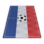 Kinder Teppich, Fußballstadion Frankreich, Farbe Weiß, Teppich für Kinderzimmer, Rücken aus Latex, Größe: 120 cm x 170 cm - Afbeelding 3
