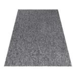 Kurzflor Teppich,  Unicolor - Einfarbig, Farbe Grau, Teppich für Wohnzimmer, Rücken aus Filz, Größe: 120 cm x 170 cm - Afbeelding 3