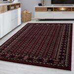 Orient Teppich,  Orientalisch Design, Farbe Rot, Teppich für Wohnzimmer, Rücken aus Jute, Größe: 120 cm x 170 cm - Afbeelding 2