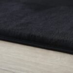 Hochflor Teppich,  Unicolor - Einfarbig, Farbe Schwarz, Teppich für Wohnzimmer, Rücken aus Baumwolle, Größe: 120 cm x 170 cm - Afbeelding 4