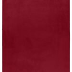 Hochflor Teppich,  Unicolor - Einfarbig, Farbe Rot, Teppich für Wohnzimmer, Rücken aus Baumwolle, Größe: 120 cm x 170 cm