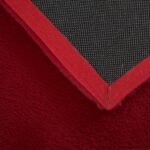 Hochflor Teppich,  Unicolor - Einfarbig, Farbe Rot, Teppich für Wohnzimmer, Rücken aus Baumwolle, Größe: 120 cm x 170 cm - Afbeelding 6