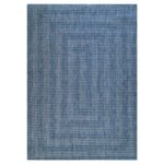 Outdoor Teppich, Vintage Design, Farbe Blau, Teppich für Terasse-Balkon-Küche, Rücken aus Polypropylen, Größe: 200 cm x 290 cm