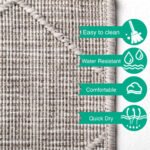 Outdoor Teppich,  Rauten Design, Farbe Grau, Teppich für Terasse-Balkon-Küche, Rücken aus Polypropylen, Größe: 80 x 150 cm - Afbeelding 5