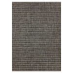 Outdoor Teppich,  Vintage Design, Farbe Schwarz, Teppich für Terasse-Balkon-Küche, Rücken aus Polypropylen, Größe: 280 x 370 cm