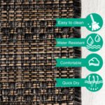 Outdoor Teppich,  Vintage Design, Farbe Schwarz, Teppich für Terasse-Balkon-Küche, Rücken aus Polypropylen, Größe: 280 x 370 cm - Afbeelding 5