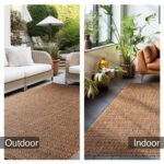 Outdoor Teppich,  Vintage Design, Farbe Kupfer, Teppich für Terasse-Balkon-Küche, Rücken aus Polypropylen, Größe: 80 x 250 cm - Afbeelding 3