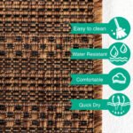 Outdoor Teppich,  Vintage Design, Farbe Kupfer, Teppich für Terasse-Balkon-Küche, Rücken aus Polypropylen, Größe: 80 x 250 cm - Afbeelding 5