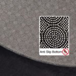 Kurzflor Teppich,  Unicolor - Einfarbig, Farbe Schwarz, Teppich für Wohnzimmer, Rücken aus Anti-rutsch, Größe: 160 cm Rund - Afbeelding 4