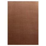 Kurzflor Teppich,  Unicolor - Einfarbig, Farbe Braun, Teppich für Wohnzimmer, Rücken aus Anti-rutsch, Größe: 60 x 110 cm