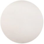 Kurzflor Teppich,  Unicolor - Einfarbig, Farbe Creme, Teppich für Wohnzimmer, Rücken aus Anti-rutsch, Größe: 160 cm Rund