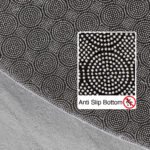 Kurzflor Teppich,  Unicolor - Einfarbig, Farbe Silber, Teppich für Wohnzimmer, Rücken aus Anti-rutsch, Größe: 120 cm Rund - Afbeelding 4