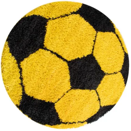 Fun Kindervloerkleed Voetbal – Geel (6001)