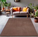 LUXY Wasbaar tapijt 80 x 250 cm Beige - Afbeelding 2