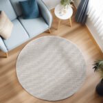 Indoor Teppich, Unicolor- Einfarbig, Farbe Creme, Teppich für Wohnzimmer, Rücken aus Polypropylen, Größe: 240 x 340 cm - Afbeelding 4