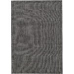 Outdoor Teppich, Unicolor, Farbe Schwarz, Teppich für Terasse-Balkon-Küche, Rücken aus Polypropylen, Größe: 140 x 200 cm