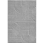 Hochflor Teppich, Skandinavischer Boho, Farbe Silber, Teppich für Wohnzimmer, Rücken aus Jute, Größe: 60 x 110 cm