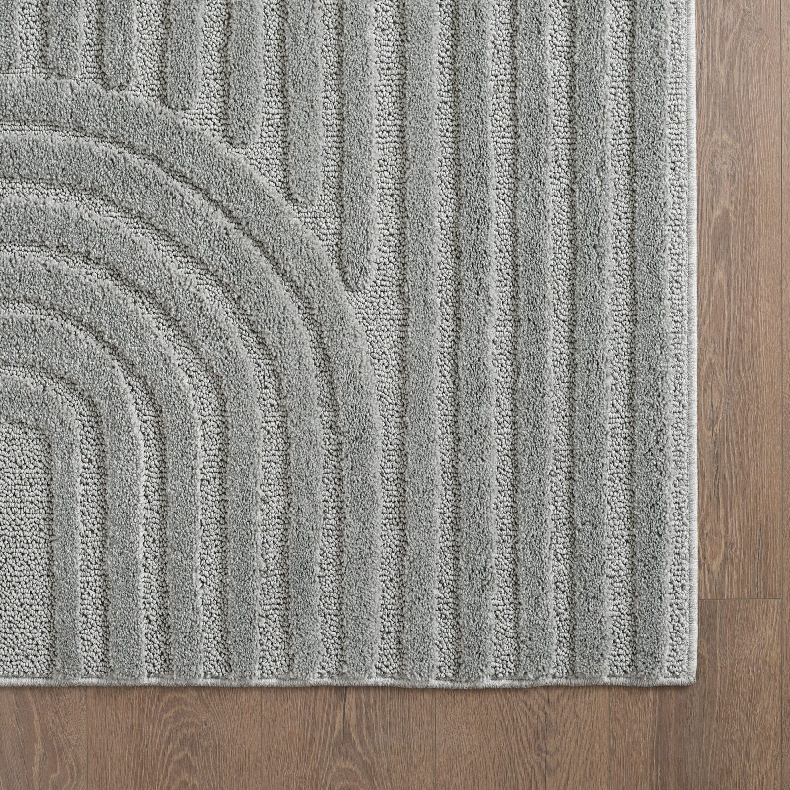 Art Kortpolig vloerkleed Scandinavische boho – Zilver (1121)