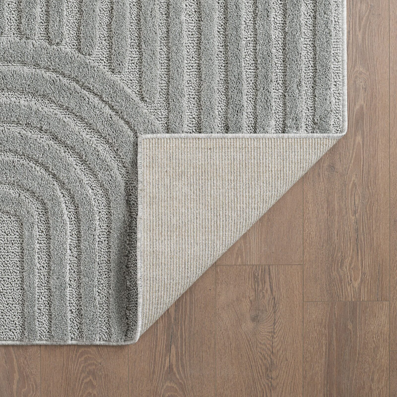 Art Kortpolig vloerkleed Scandinavische boho – Zilver (1121)