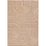 Hochflor Teppich, Skandinavischer Boho, Farbe Rosa, Teppich für Wohnzimmer, Rücken aus Jute, Größe: 280 x 370 cm