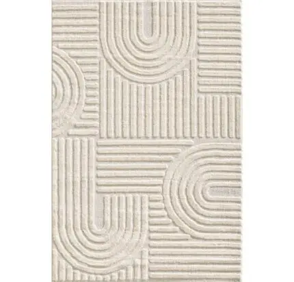 Art Kortpolig vloerkleed Scandinavische boho – Crème (1121)