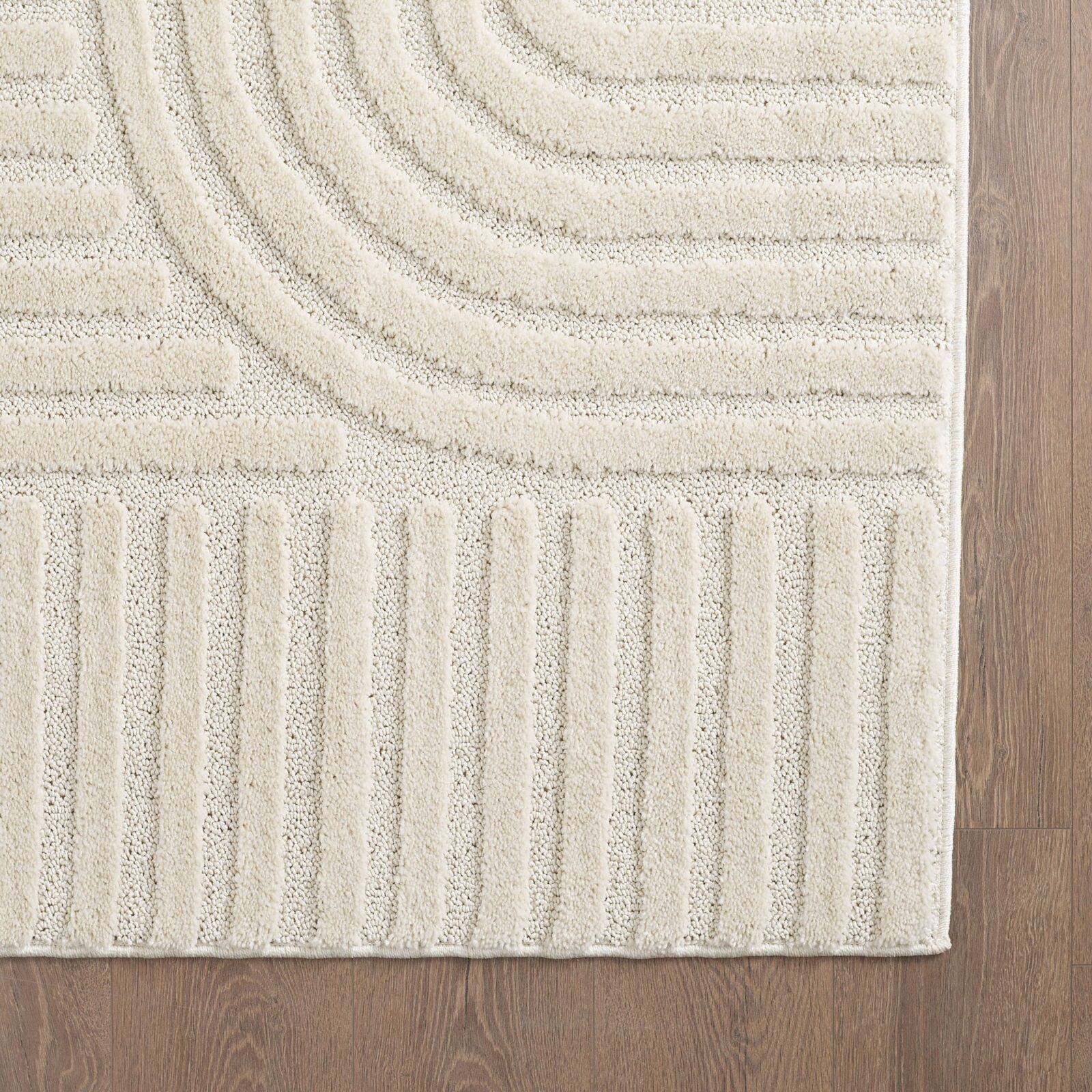 Art Kortpolig vloerkleed Scandinavische boho – Crème (1121)