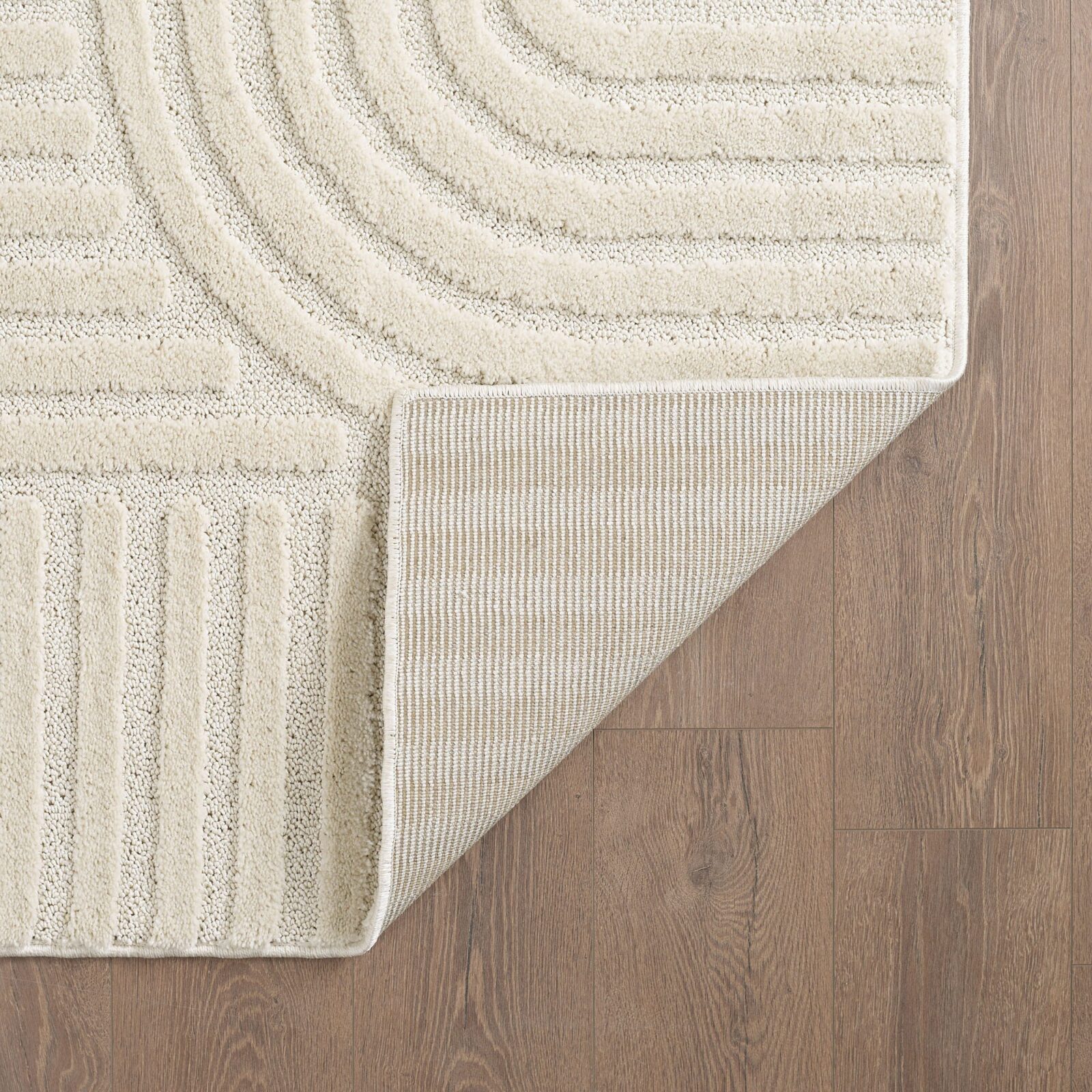 Art Kortpolig vloerkleed Scandinavische boho – Crème (1121)