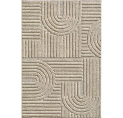Art Kortpolig vloerkleed Scandinavische boho – Beige (1121)