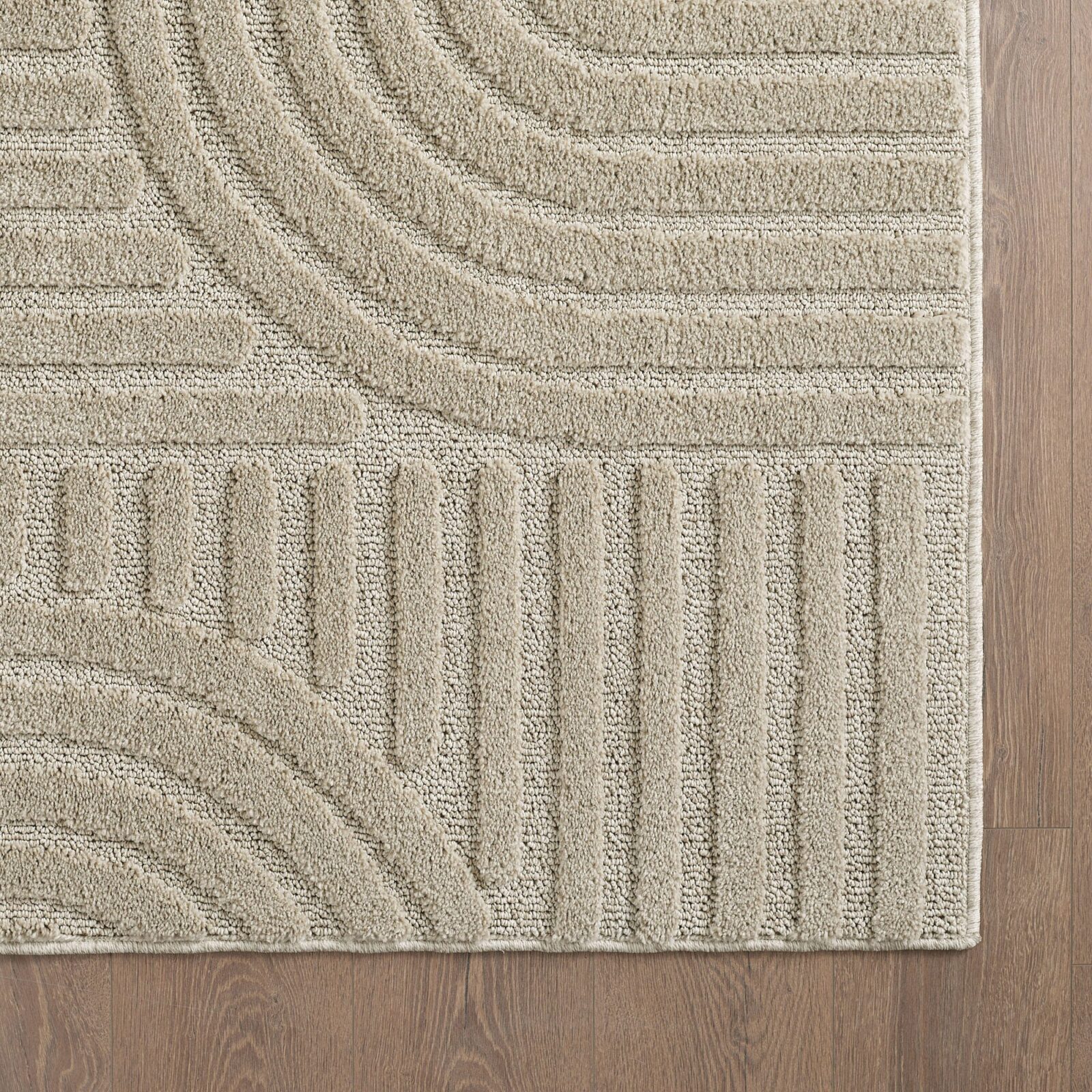 Art Kortpolig vloerkleed Scandinavische boho – Beige (1121)