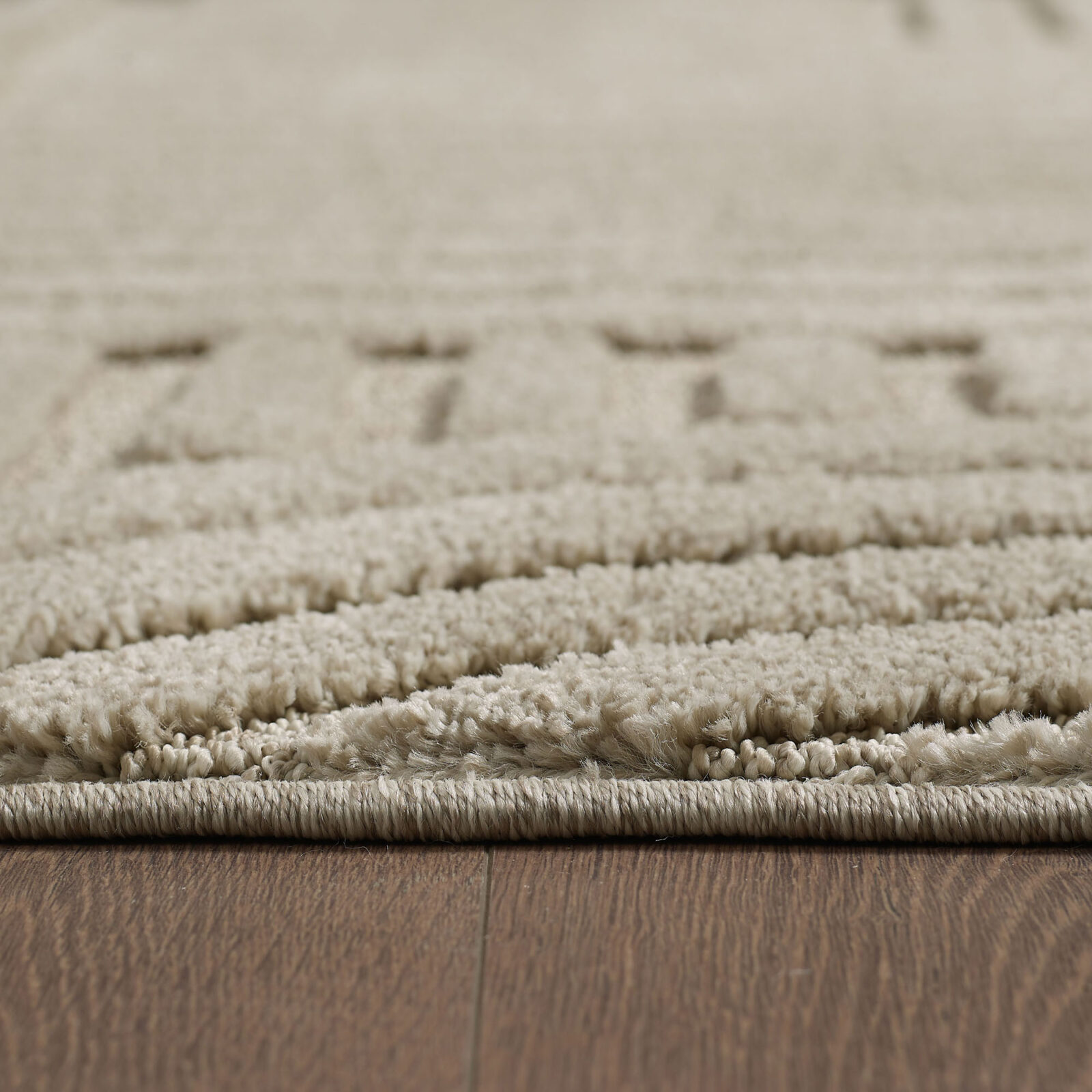 Art Kortpolig vloerkleed Scandinavische boho – Beige (1121)