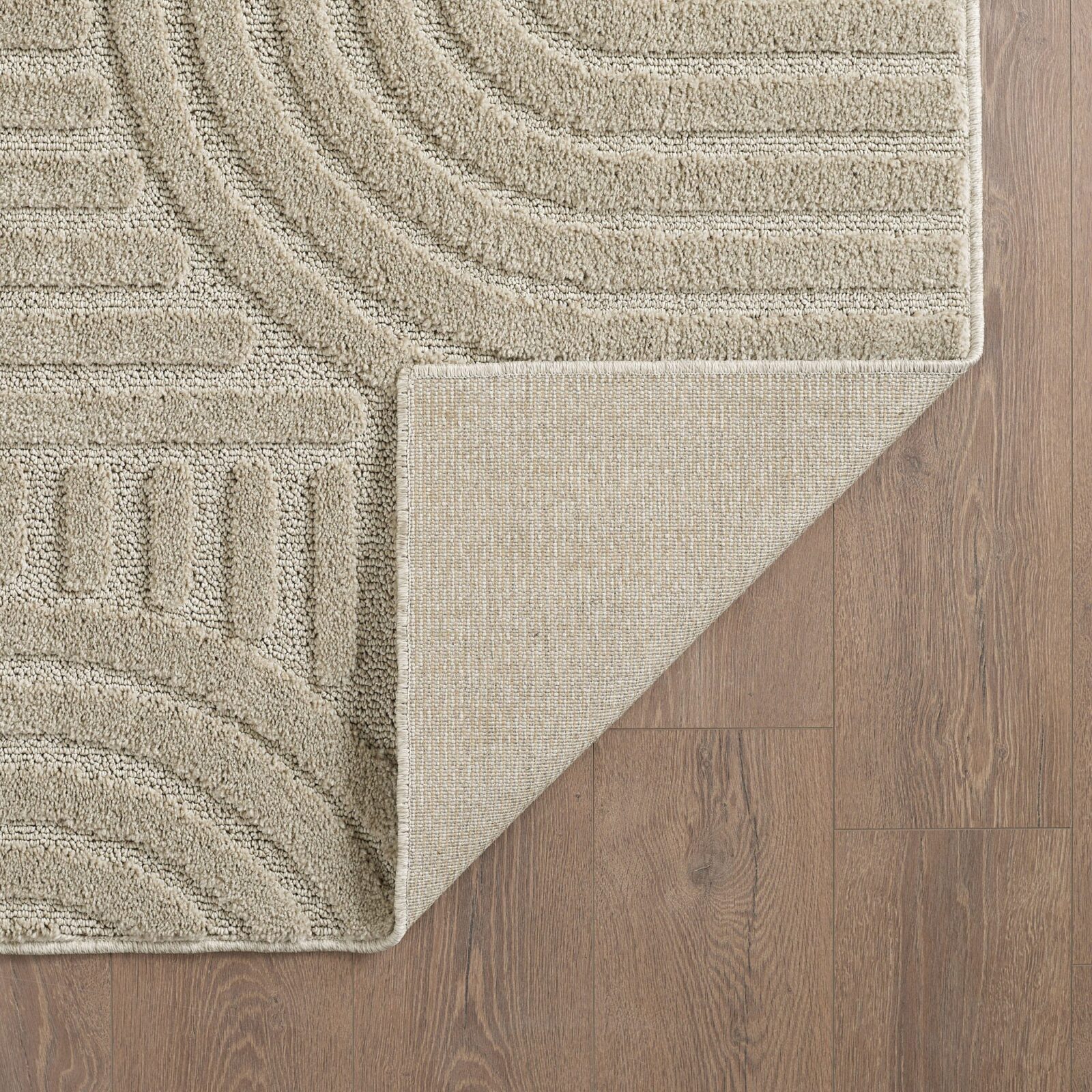 Art Kortpolig vloerkleed Scandinavische boho – Beige (1121)