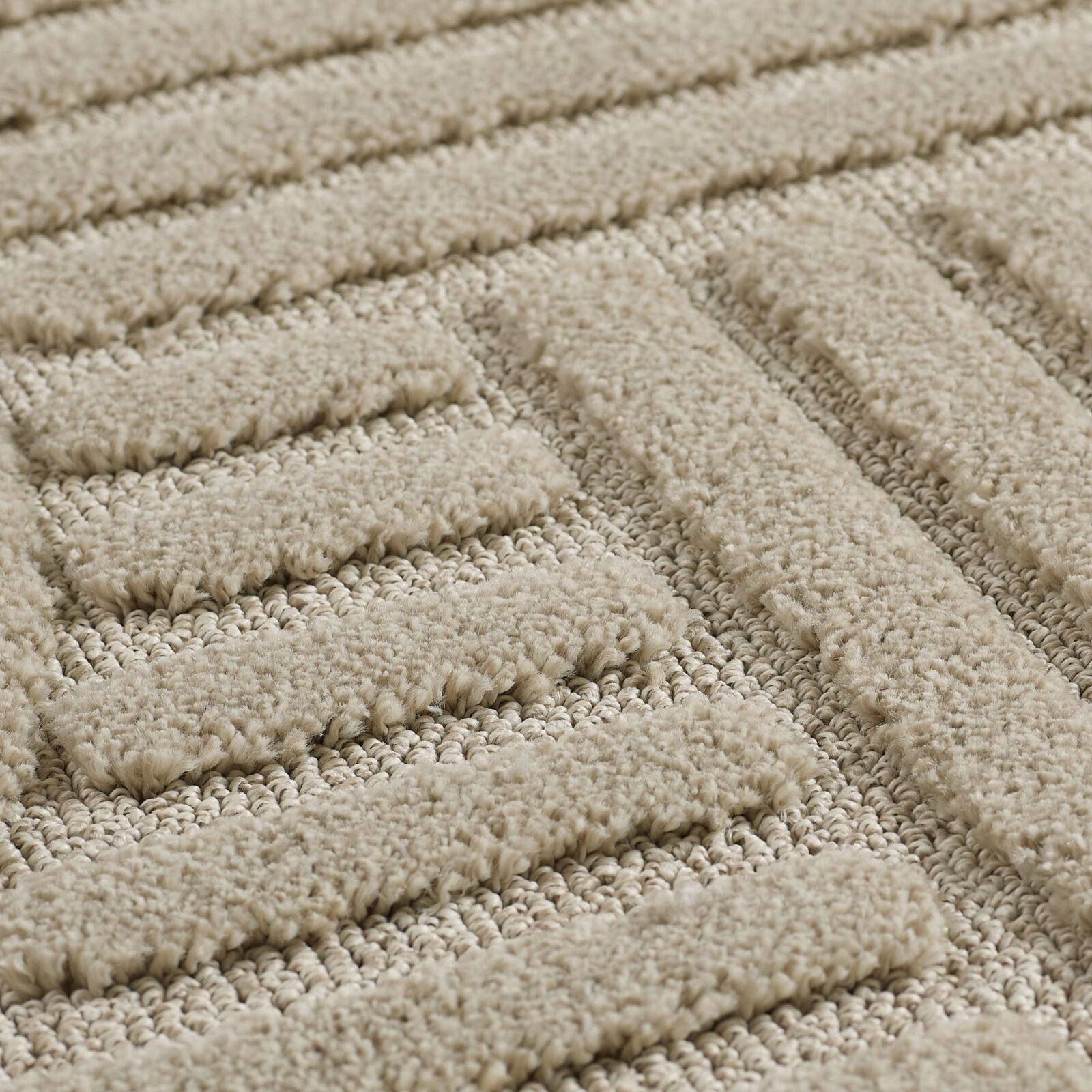 Art Kortpolig vloerkleed Scandinavische boho – Beige (1121)