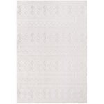 Kurzflor Teppich,3D Design,Farbe Creme,Teppich für Wohnzimmer,Rücken aus fibrilliertes Garn, Größe: 80 x 250 cm