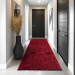SPACE Kortpolig tapijt 80 x 150 cm Rood - Afbeelding 2