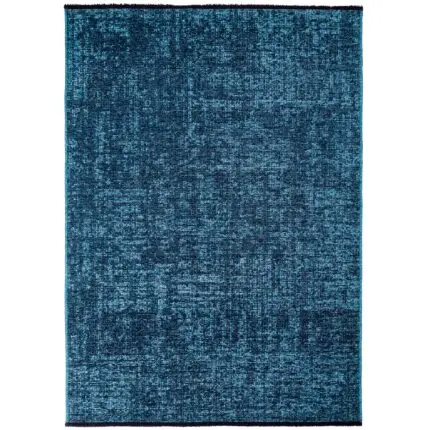 Space Kortpolig vloerkleed Effen – Blauw (1900)