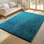 SPACE Kortpolig tapijt 120 x 170 cm Blauw - Afbeelding 2